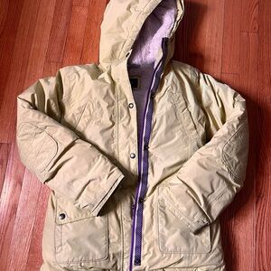Lands end girls citron winter coat size large EUC